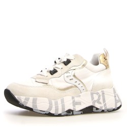 Sneakers scarpe Donna Marca VOILE BLANCHE Art. CLUB105.A Colore Panna Platino