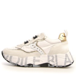 Sneakers scarpe Donna Marca VOILE BLANCHE Art. CLUB105.A Colore Panna Platino