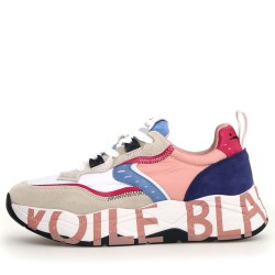 Sneakers scarpe Donna Marca VOILE BLANCHE Art.105.B Colore Beige Blu Rosa
