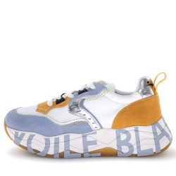Sneakers scarpe Donna Marca VOILE BLANCHE Art.CLUB105.F Colore Lilla Bianco Arancione