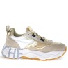 Sneakers scarpe Donna Marca VOILE BLANCHE Art.CLUB105.H Colore Beige Platino