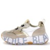 Sneakers scarpe Donna Marca VOILE BLANCHE Art.CLUB105.H Colore Beige Platino