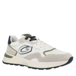 Sneakers scarpe Uomo Marca GUARDIANI Art.GM61030A1 Colore Bianco Grigio Verde