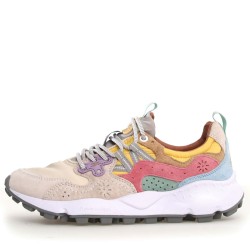 Sneakers scarpe Donna Marca FLOWER MOUNTAIN Art.YAMANO3 O Colore Beige Rosa