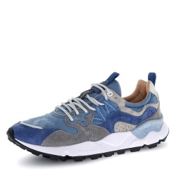 Sneakers scarpe Uomo Marca FLOWER MOUNTAIN Art.YAMANO3 A Colore Blu Azzurro Grigio
